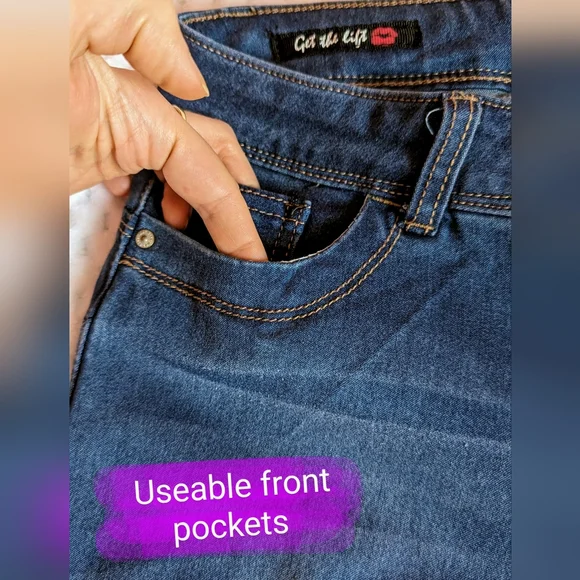 Hot kiss size 9 Capri, crop style jeans with faded blue denim look, GUC - Picture 9 of 13